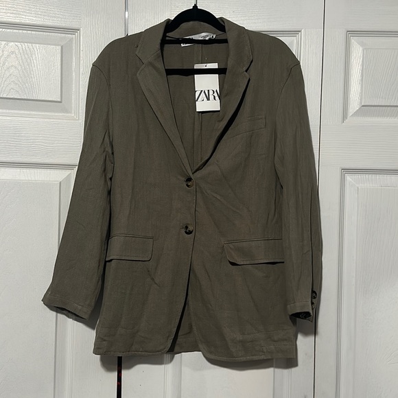 Zara Tan Blazer Jacket - Picture 1 of 9